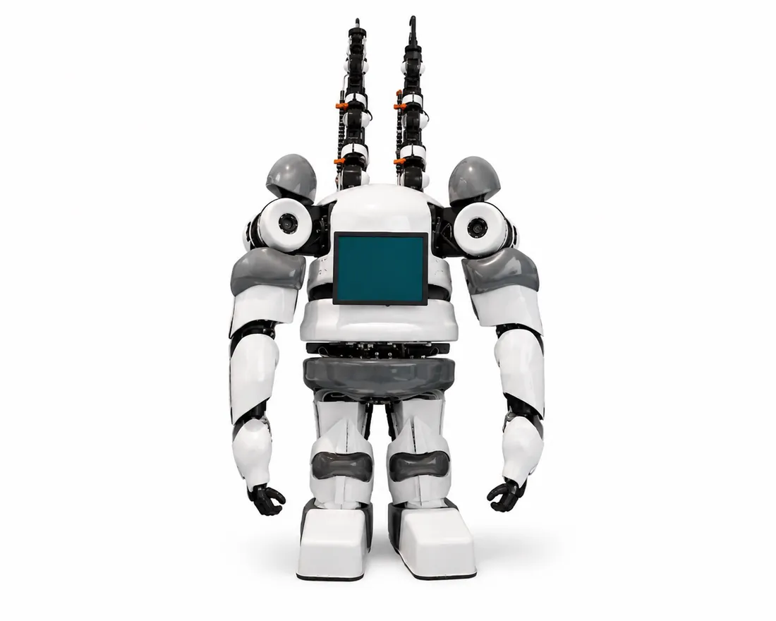 Injection molded PC+ABS outer shell components for a humanoid robot